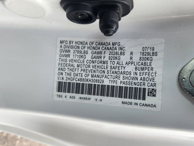 2019 Honda Civic Sport