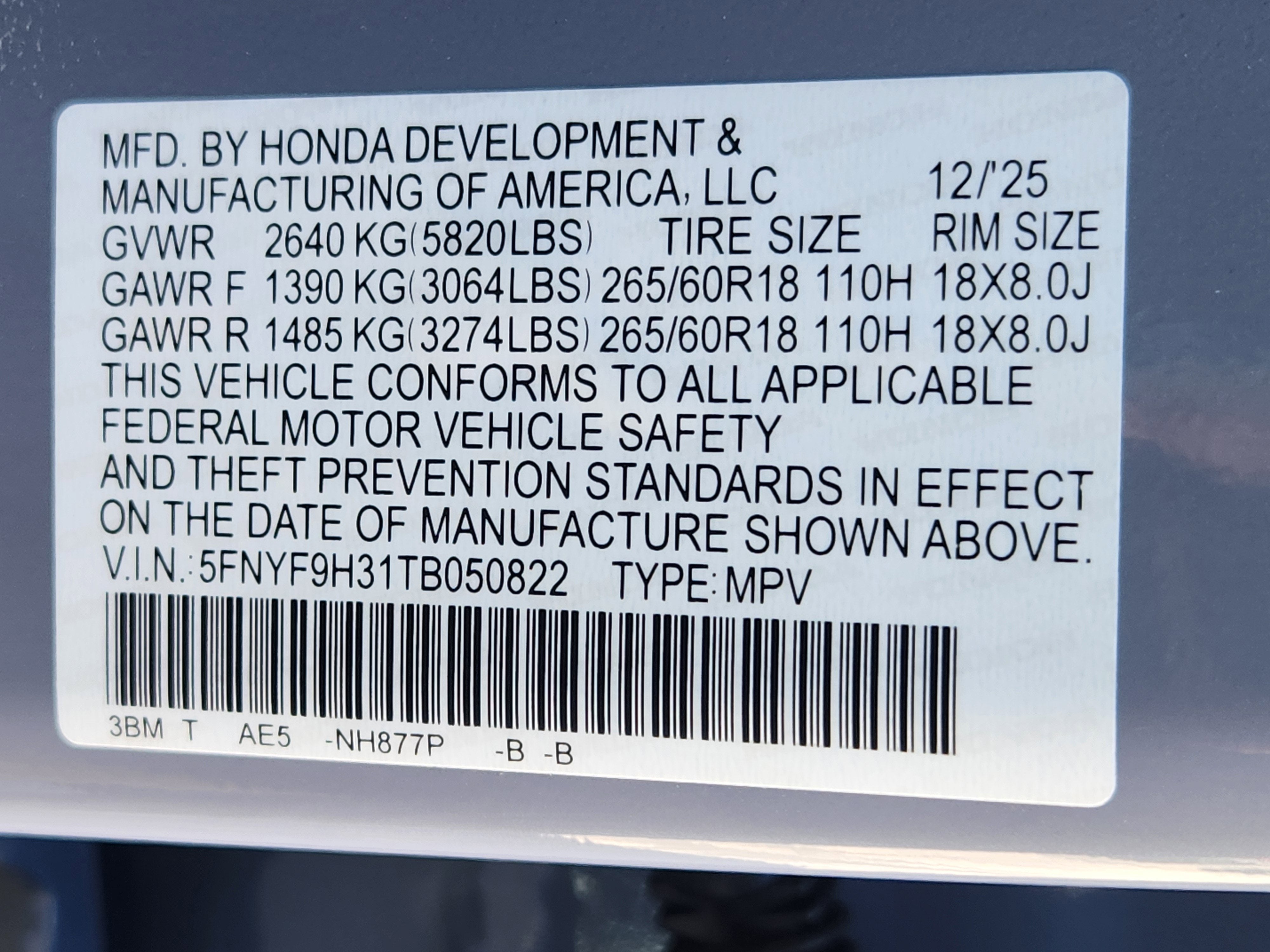 2026 Honda Passport RTL