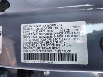 2026 Honda Ridgeline RTL