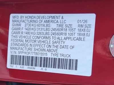 2026 Honda Ridgeline TrailSport+