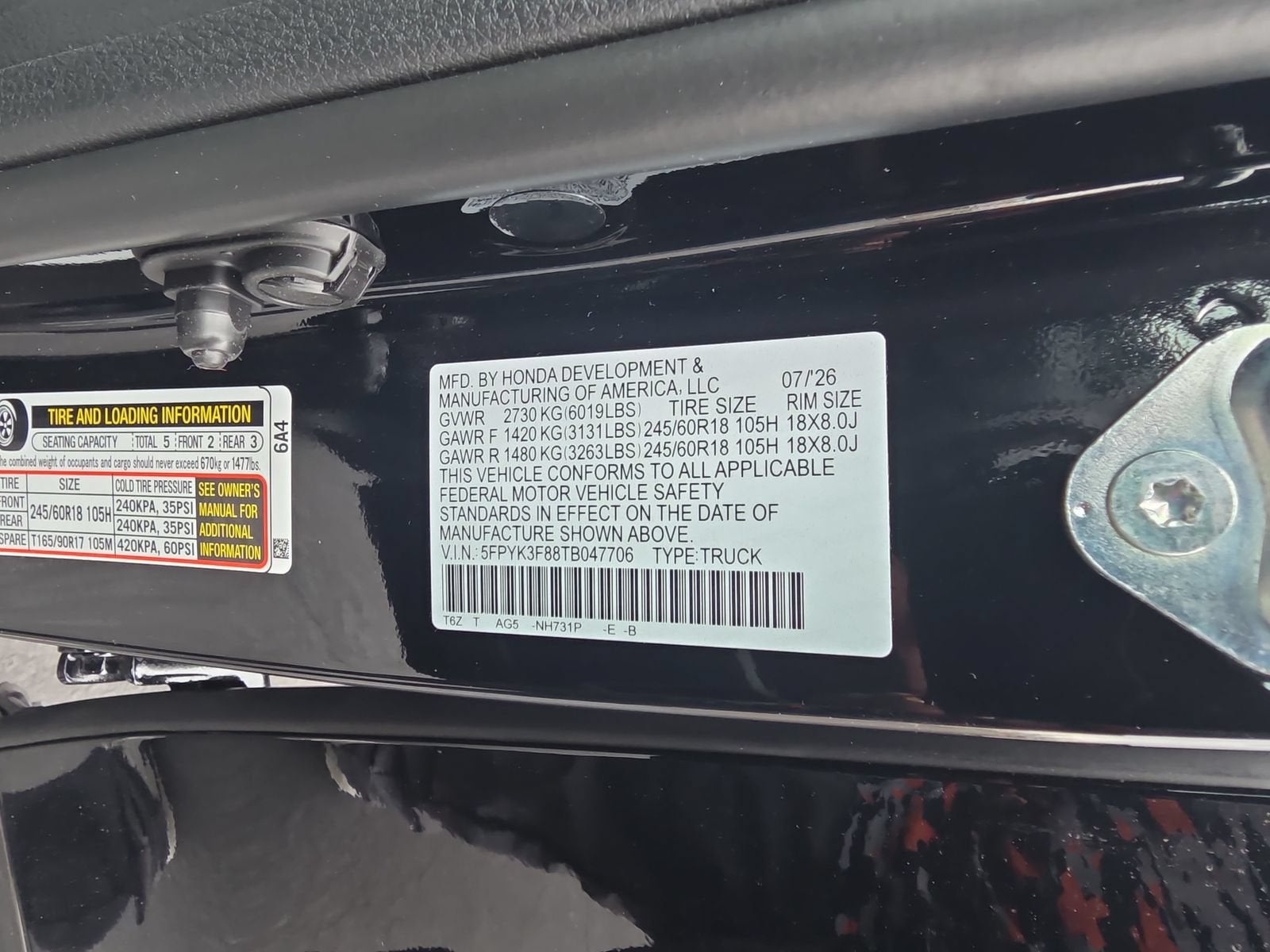 2026 Honda Ridgeline Black Edition