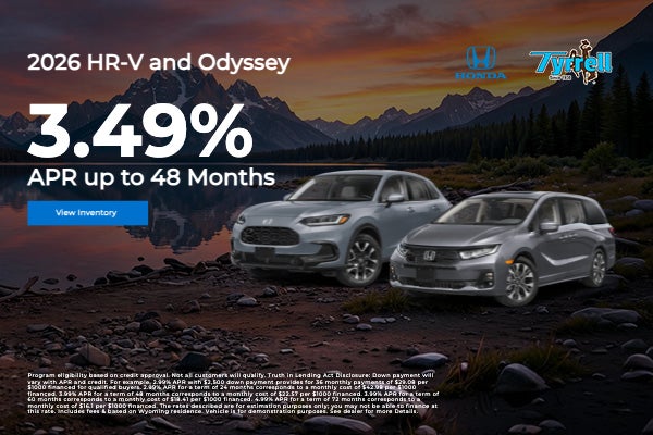 2026 HR-V and Odyssey